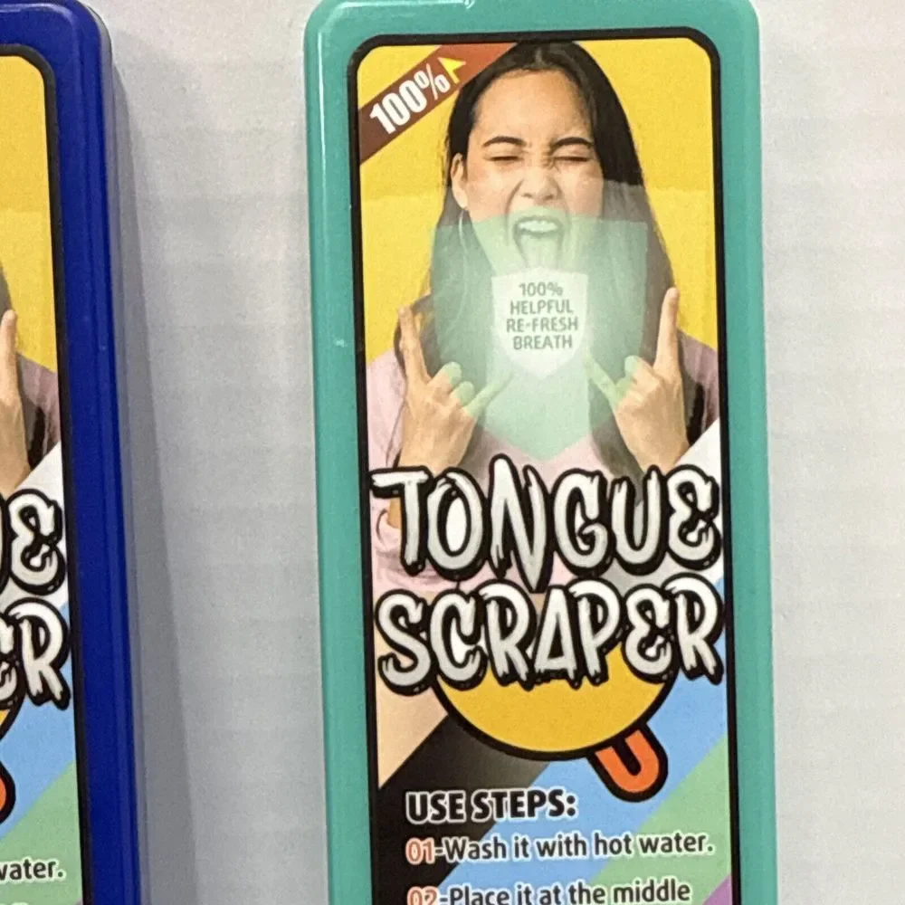 2 Pack Stainless Steel Tongue Scraper for Adults Metal‎ Tongue Cleaner, Mouth
